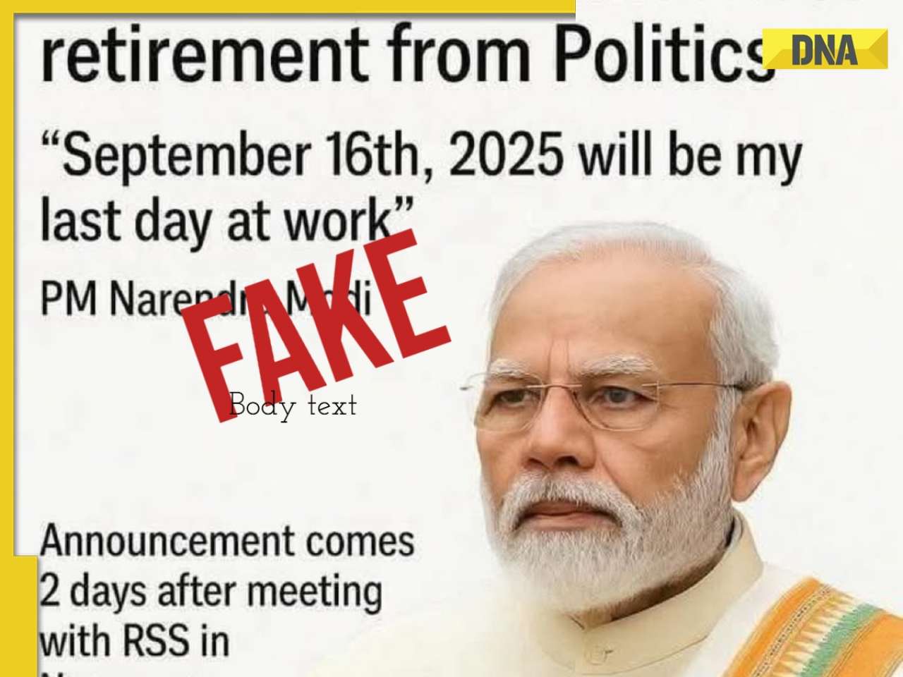 DNA Verified: Was PM Modi's resignation discussed at RSS Headquarters? Here's the truth behind viral post